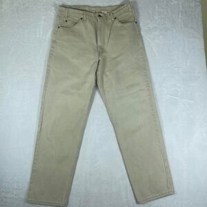 Vintage Levi’s 550 Relaxed Fit Khaki Jeans - Orange Tab Size: 36x32